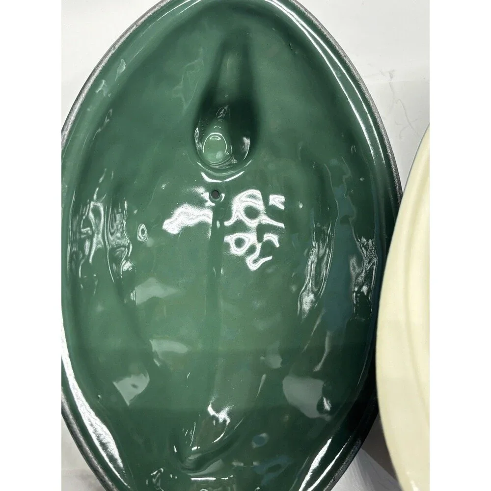 Chasseur French Duck Enameled Cast Iron Terrine Tureen Hunter Green 1.25 Qt